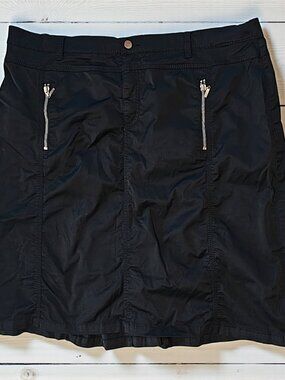 Vintage NAKAD Whimsigoth Black Zipper Skirt – Size 17, Y2K Gothic Fairy Grunge